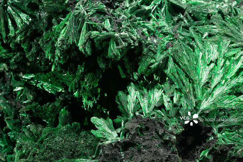 重庆自然博物馆孔雀石特写图片素材