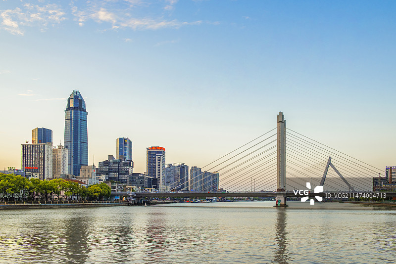 宁波三江口风光 宁波甬江 宁波标志性建筑图片素材