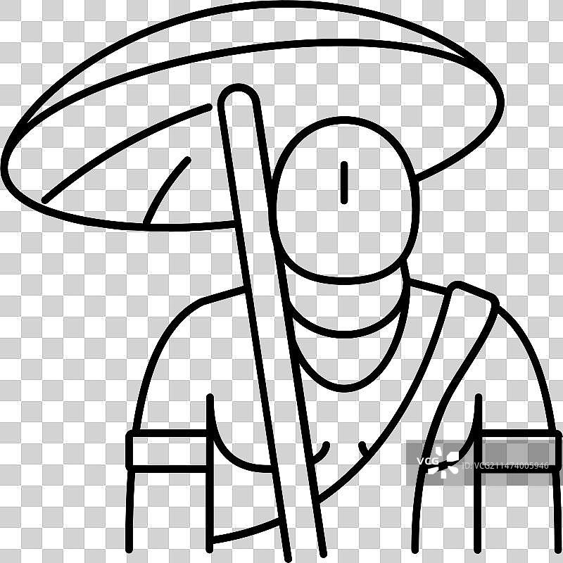 印度伐摩那神线条图标图片素材