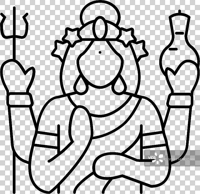 莫希尼印度线条图标图片素材