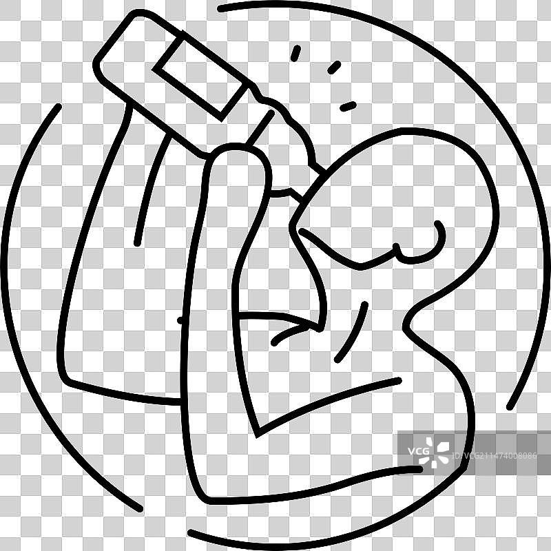 口渴尿频疾病症状线条图片素材