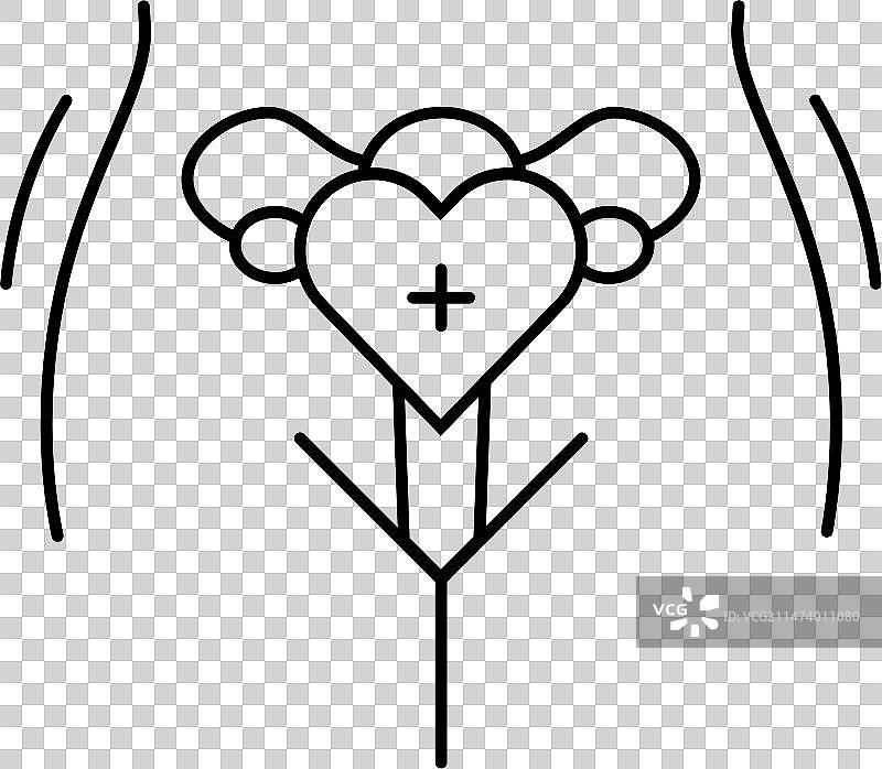 妇科生育治疗线图标图片素材