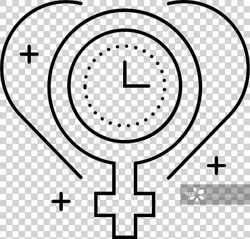 更年期护理妇科医生线性图标图片素材