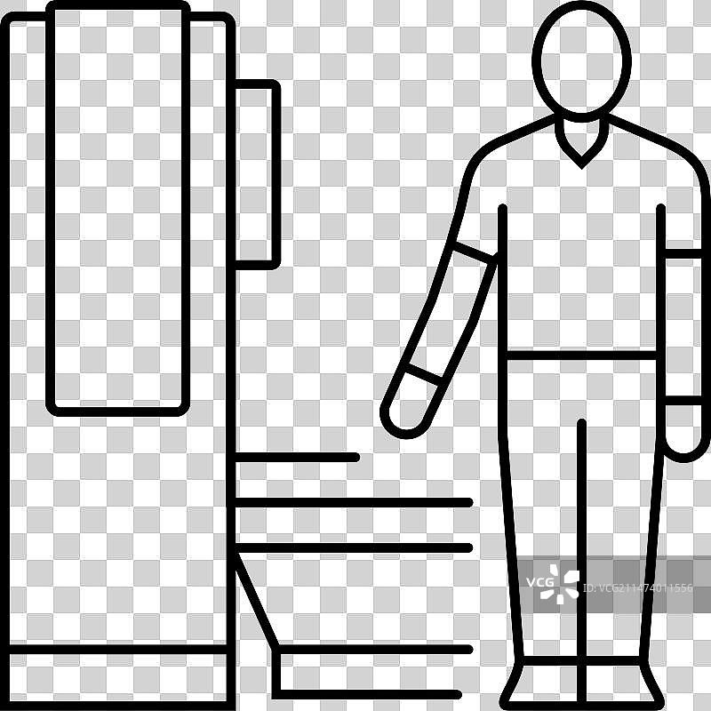 放射科技师扫描仪线性图标图片素材