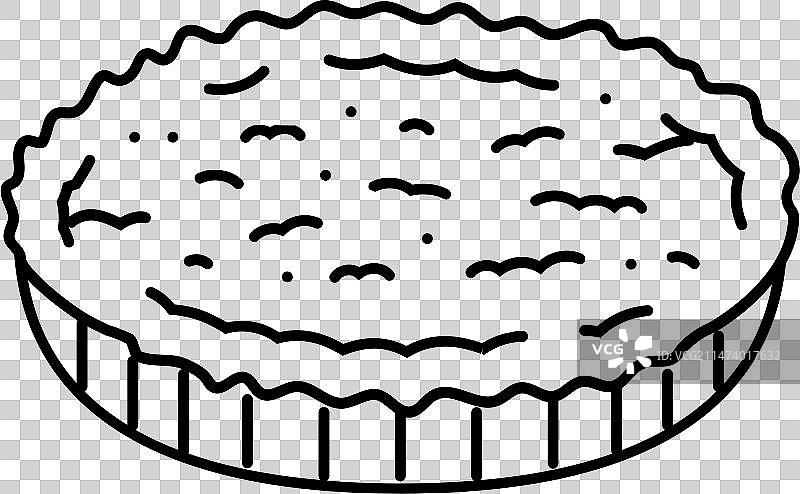 洛林乳蛋饼法式料理线条图标图片素材