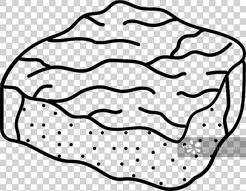 菠菜派希腊美食线性图标图片素材