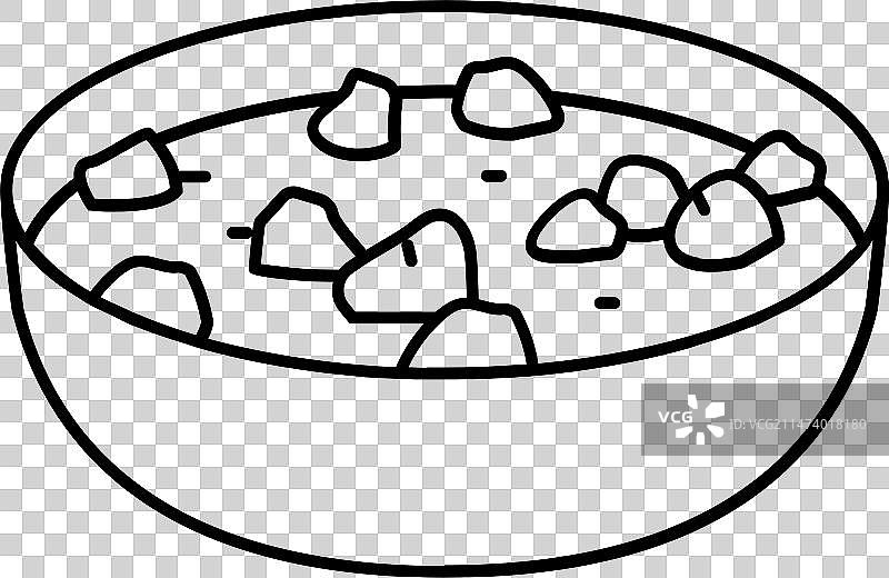 意大利蔬菜浓汤菜肴线条图标图片素材