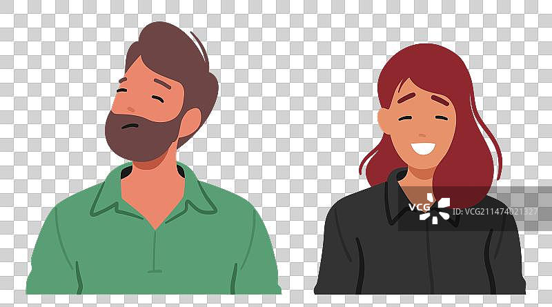 容光焕发的快乐女人图片素材