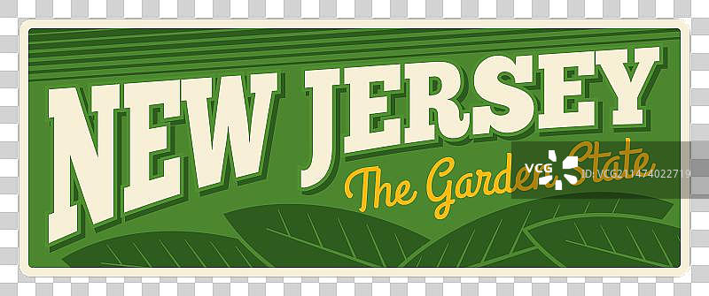 复古banner新泽西老式旅行牌图片素材