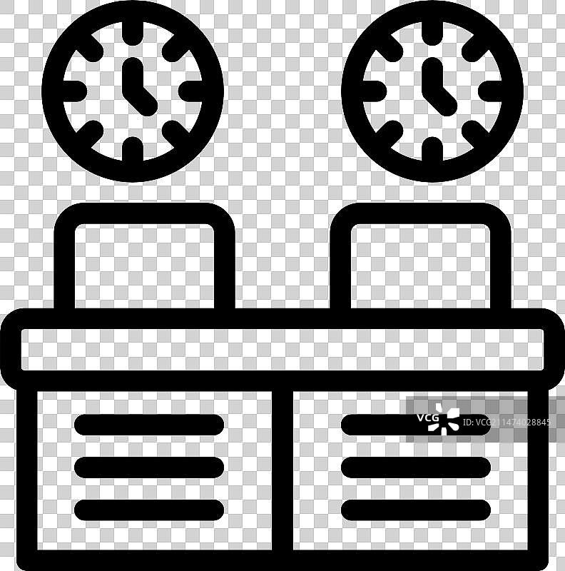 登机柜台图标轮廓图片素材