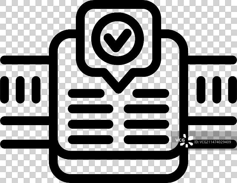 计步器腕带图标运动轮廓图片素材