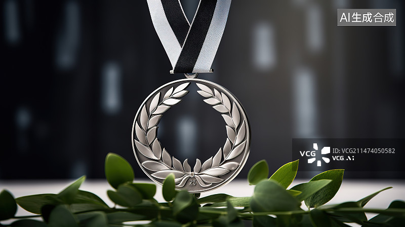 【AI数字艺术】挂在植物上的结婚戒指特写镜头图片素材