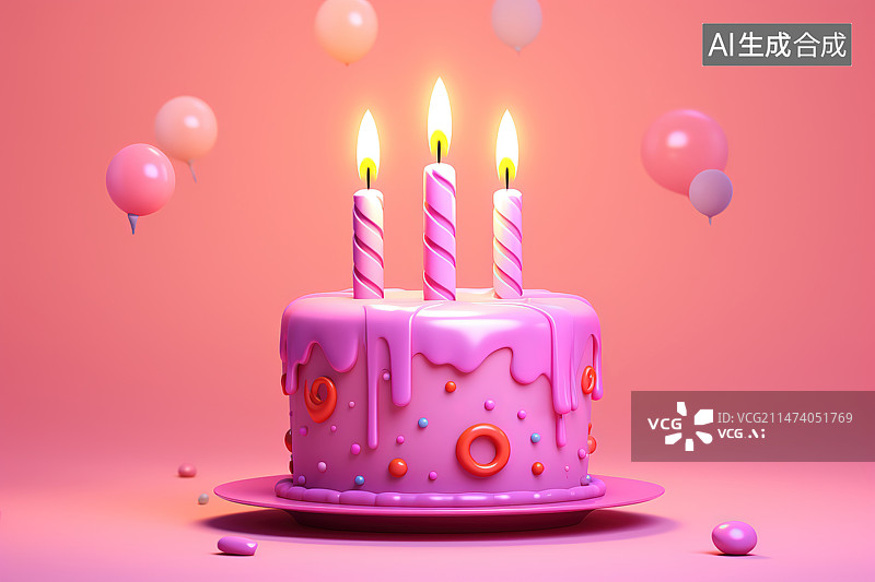 【AI数字艺术】彩色背景下的彩色气球特写镜头图片素材