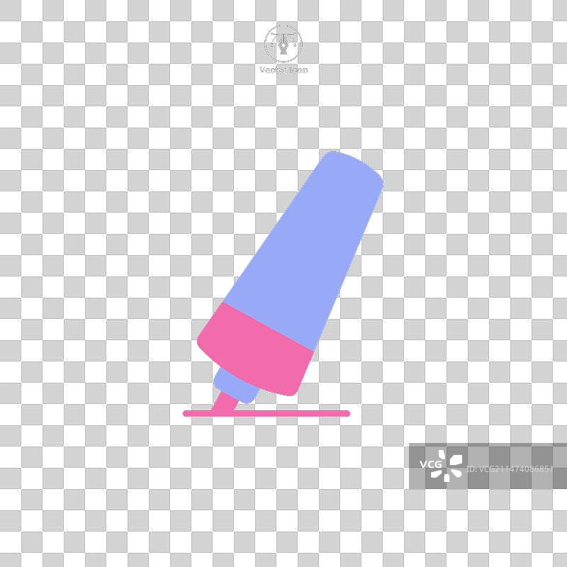 白色背景上的高光笔图标符号图片素材