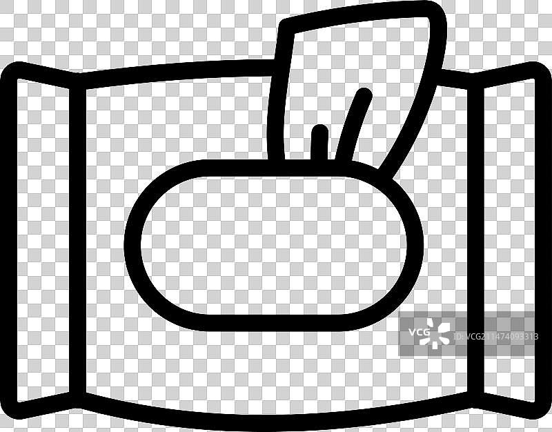 湿巾轮廓图标婴儿湿巾扁平图标图片素材