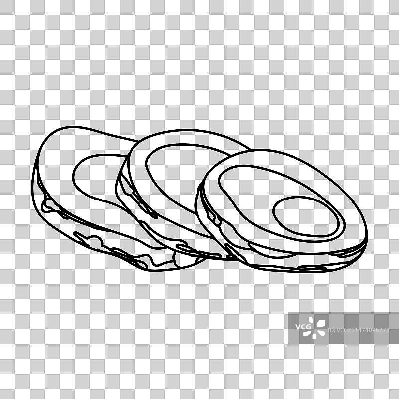 高良姜三片图标生姜香料切片图片素材