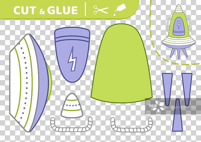 可裁剪粘贴的不明飞行物宇宙飞船图片素材