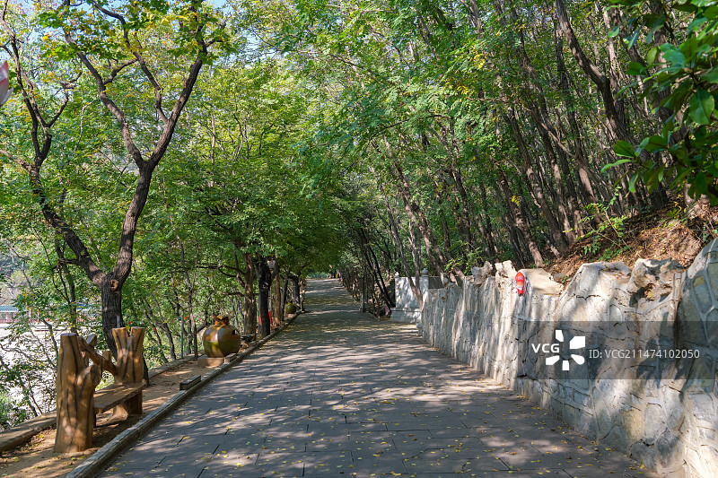 山东枣庄冠世榴园风景区青檀寺风景图片素材