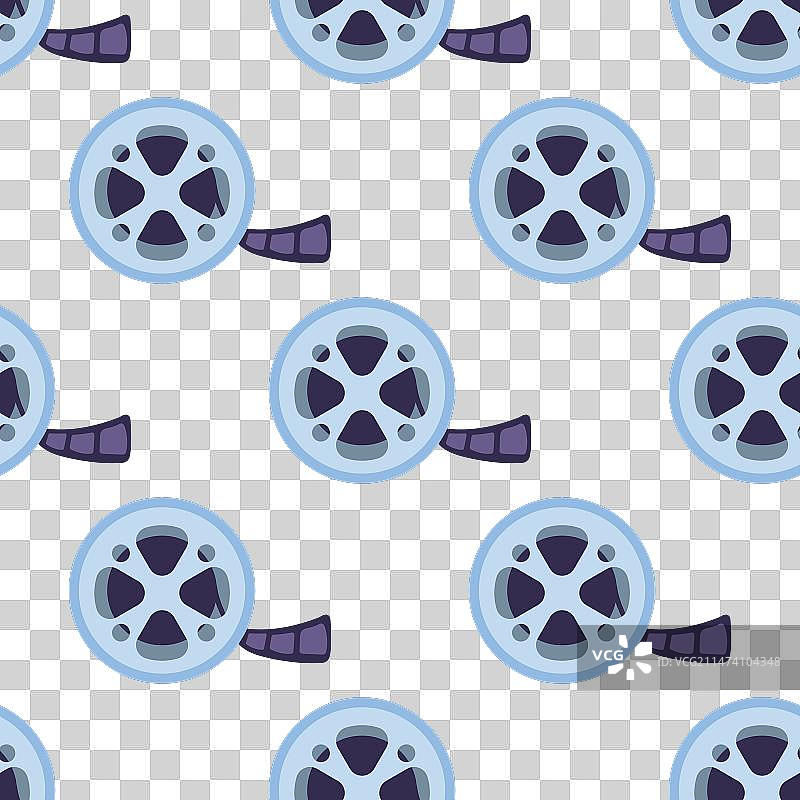 电影胶片盒式磁带无缝图案图片素材