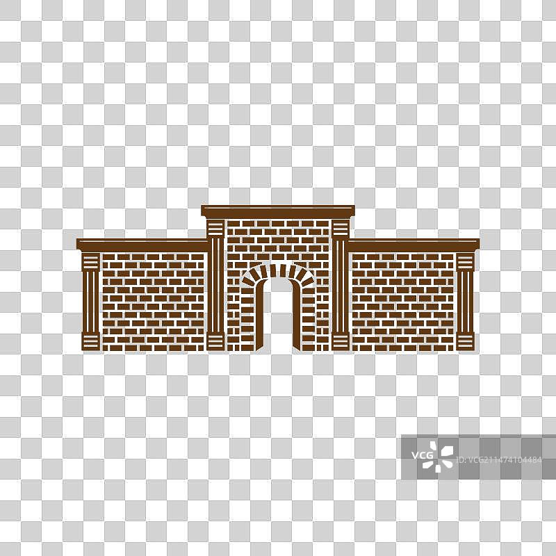 古老的砖墙皇家城堡大门图片素材