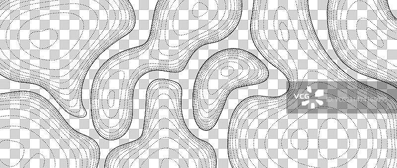 抽象点状线地形背景图片素材