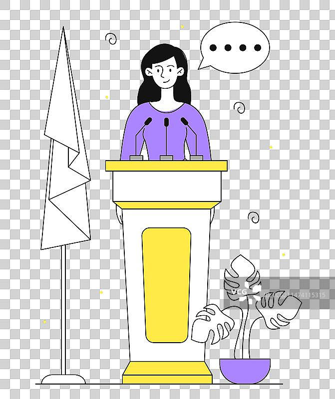 女性训斥概念轮廓图片素材