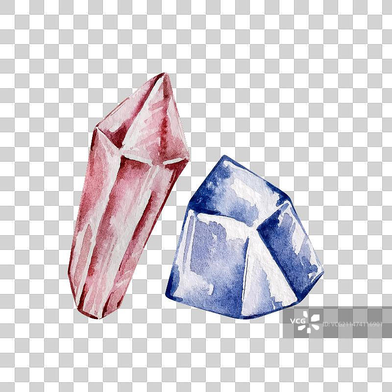 水晶水彩套装图片素材