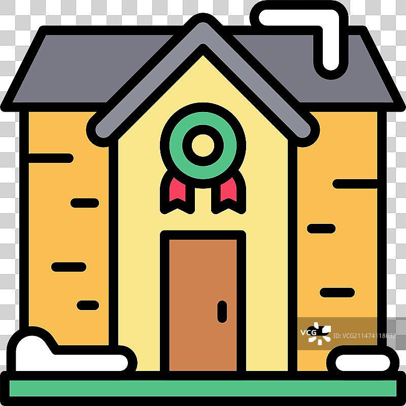 圣诞节房屋图标图片素材