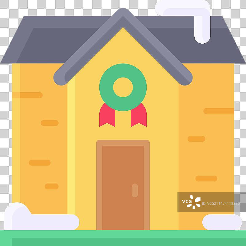 圣诞节房屋图标图片素材