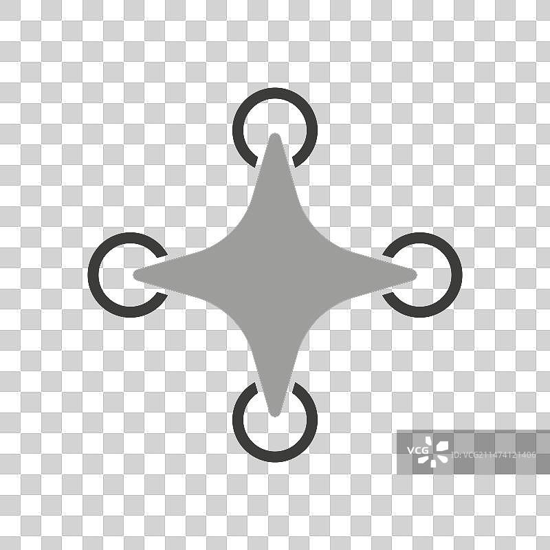 微型四旋翼无人机图标图片素材