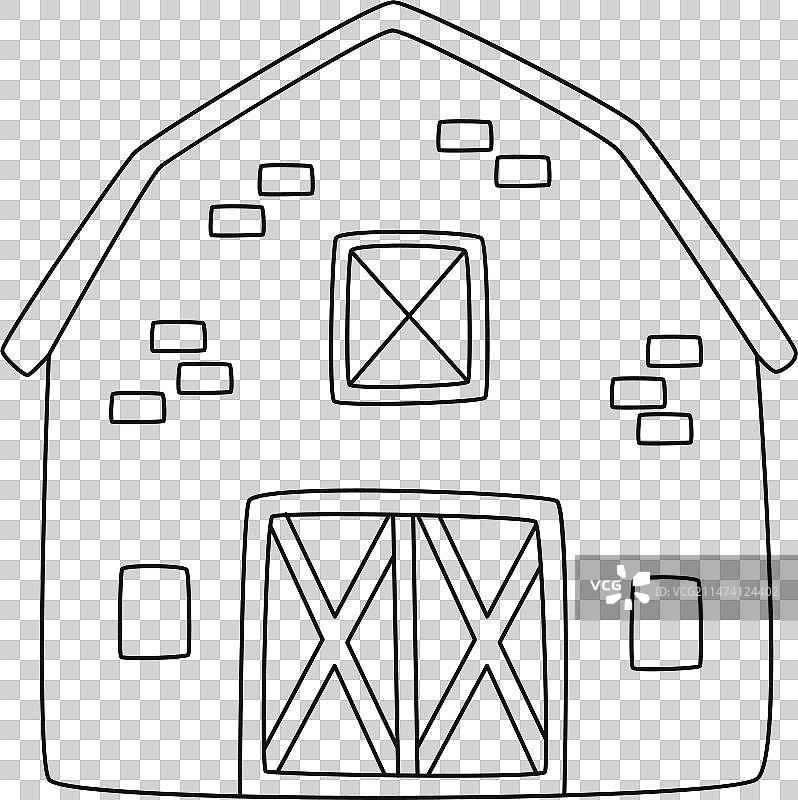 农舍轮廓图片素材