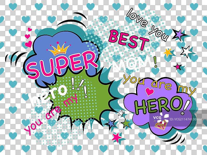 超级妈妈，超级英雄，最佳妈妈概念设计图片素材