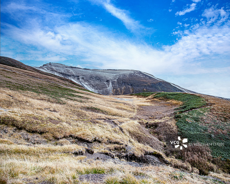 吉林省延边朝鲜族自治州抚松县长白山西景区高山上的植被苔原带图片素材