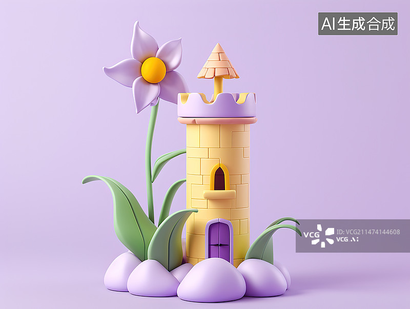 【AI数字艺术】粉红色背景下的复活节彩蛋和玩具动物特写镜头图片素材