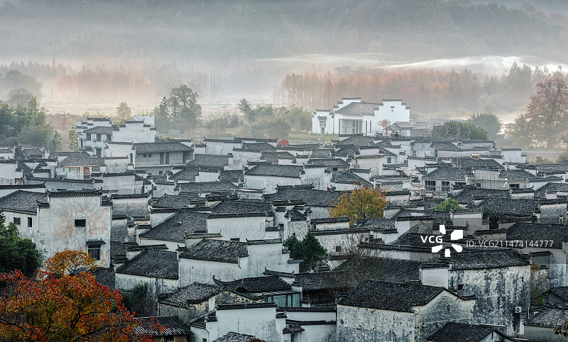 卢村晨曦图片素材