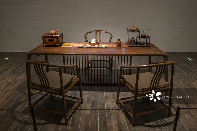故宫茶世界-茶文化特展-茶桌图片素材