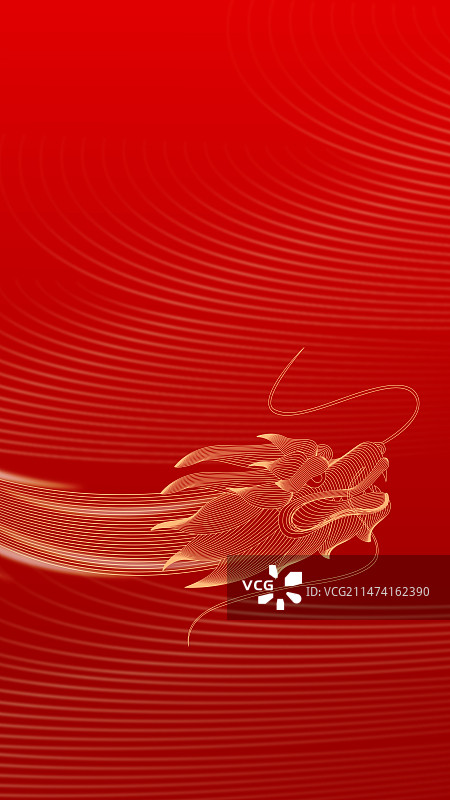 2024年新年龙年春节年会背景矢量插画海报图片素材