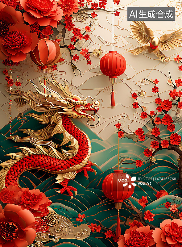 【AI数字艺术】新年图片素材