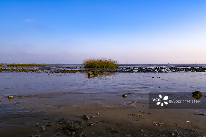 珠海淇澳岛海边日出图片素材