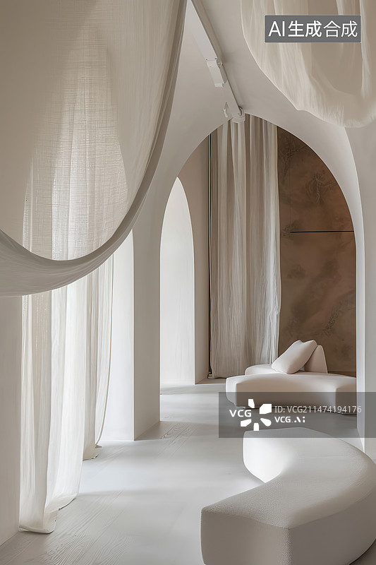 【AI数字艺术】室内空间建筑结构图片素材