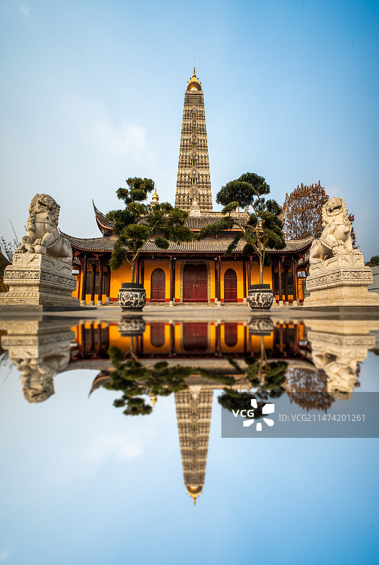 彭州龙兴寺水街图片素材