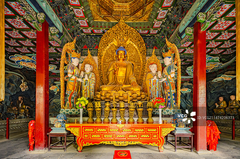 北京碧云寺寺院神像佛像雕塑图片素材