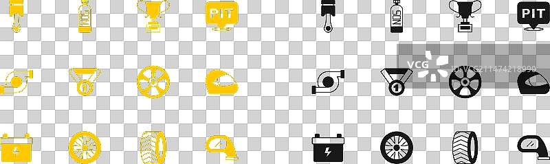 维修站、汽车合金轮毂、汽车轮胎和奖章图片素材