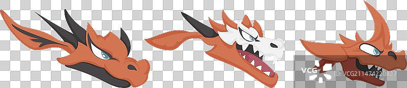 一套神秘的童话般的面孔图片素材