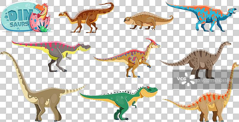 卡通恐龙趣味角色合集图片素材