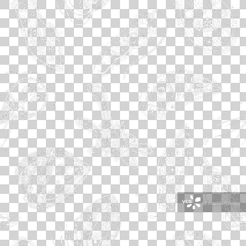 原生动物单色无缝图案图片素材