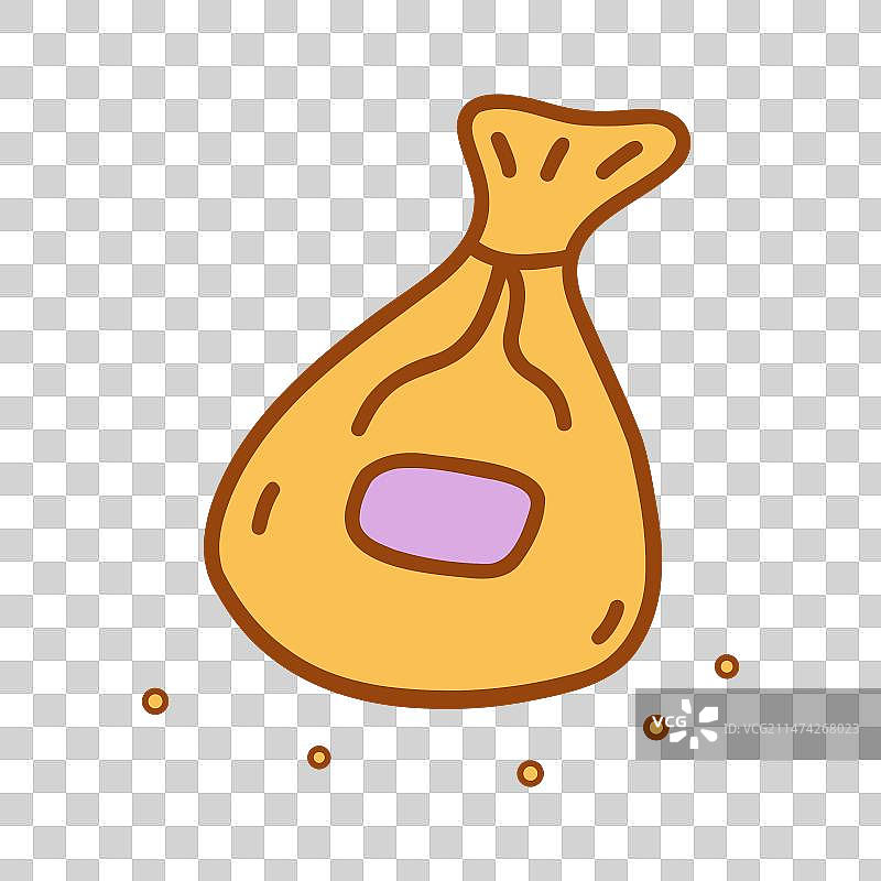 用于储存香草和香料的黄色布袋图片素材