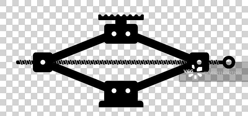 千斤顶剪式千斤顶或千斤螺丝支架图片素材