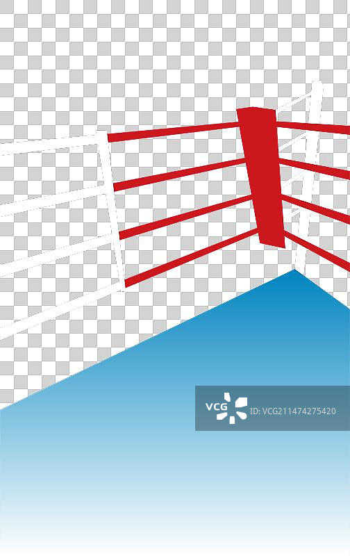 拳击台红色角落图片素材