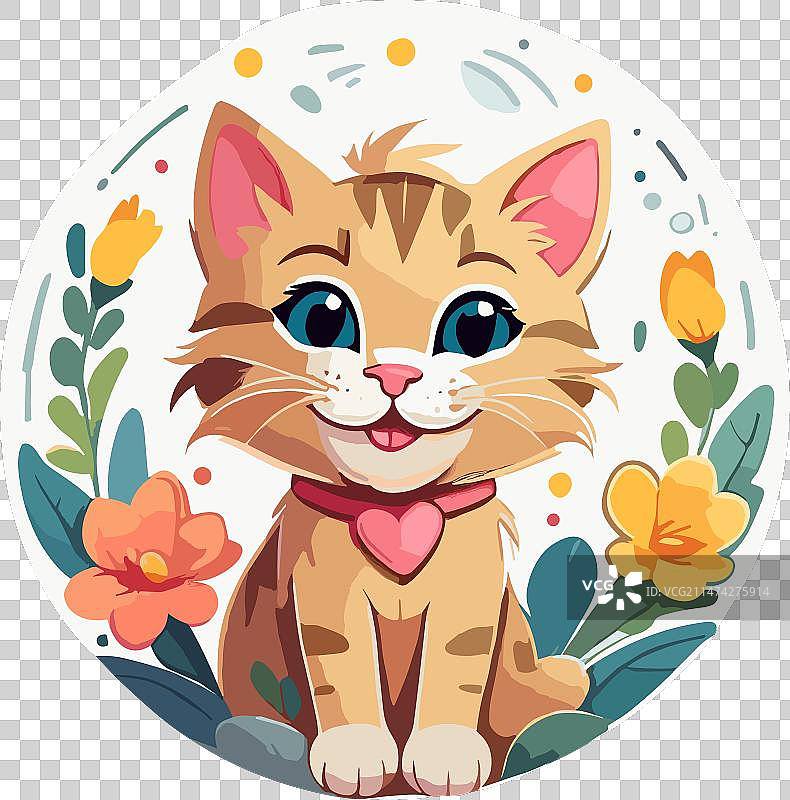 快乐的猫图片素材